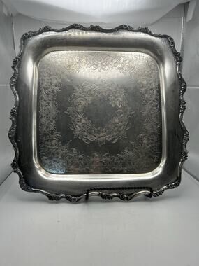 Silverplate International Silver Co. “American Rose” Serving Platter